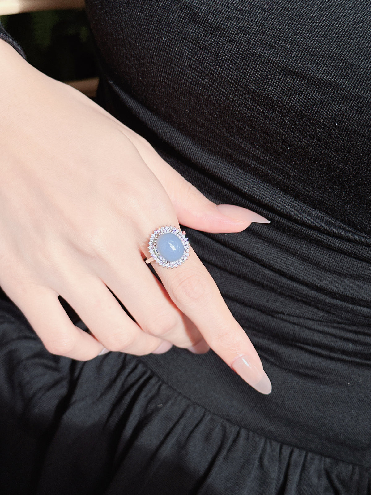 【現貨】橢圓形紫玉髓戒指【ST339】