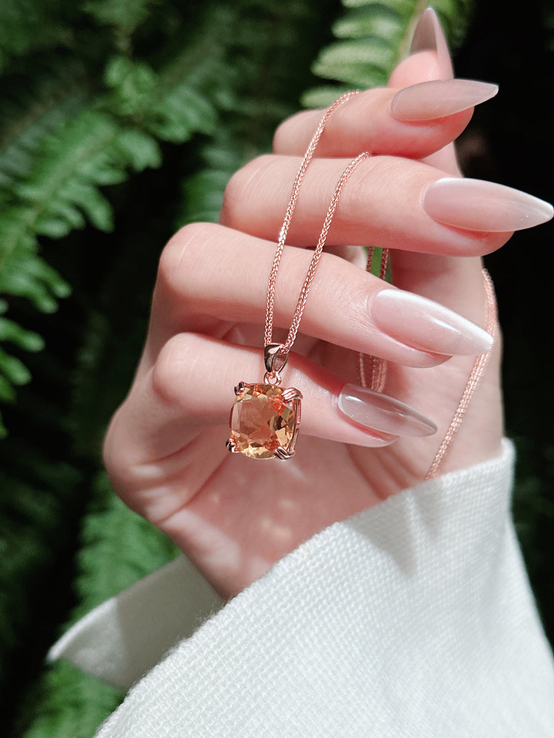 【現貨】圓角方形黃水晶吊墜【ST343】