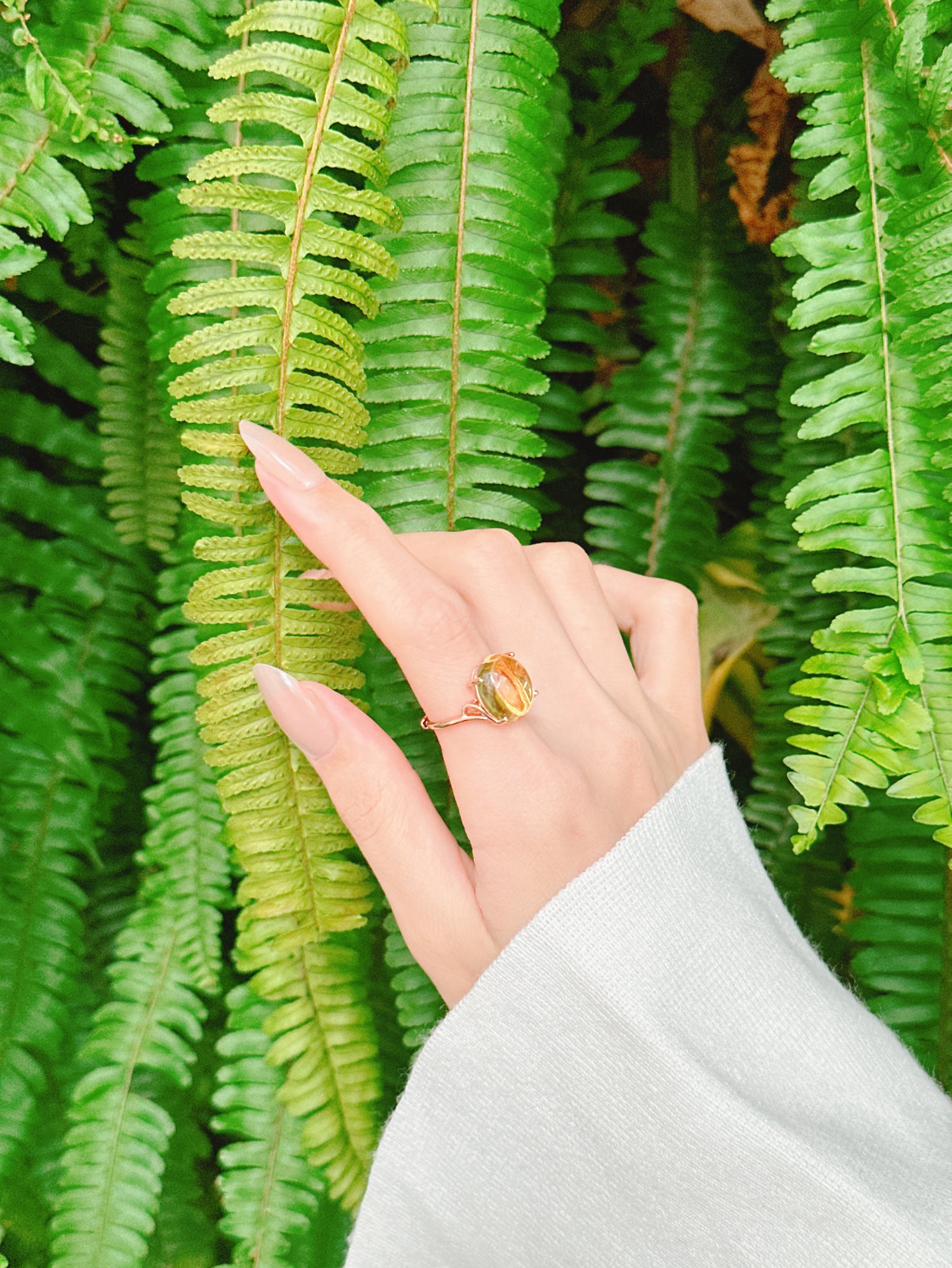 【現貨】橢圓形黃水晶戒指【ST347】