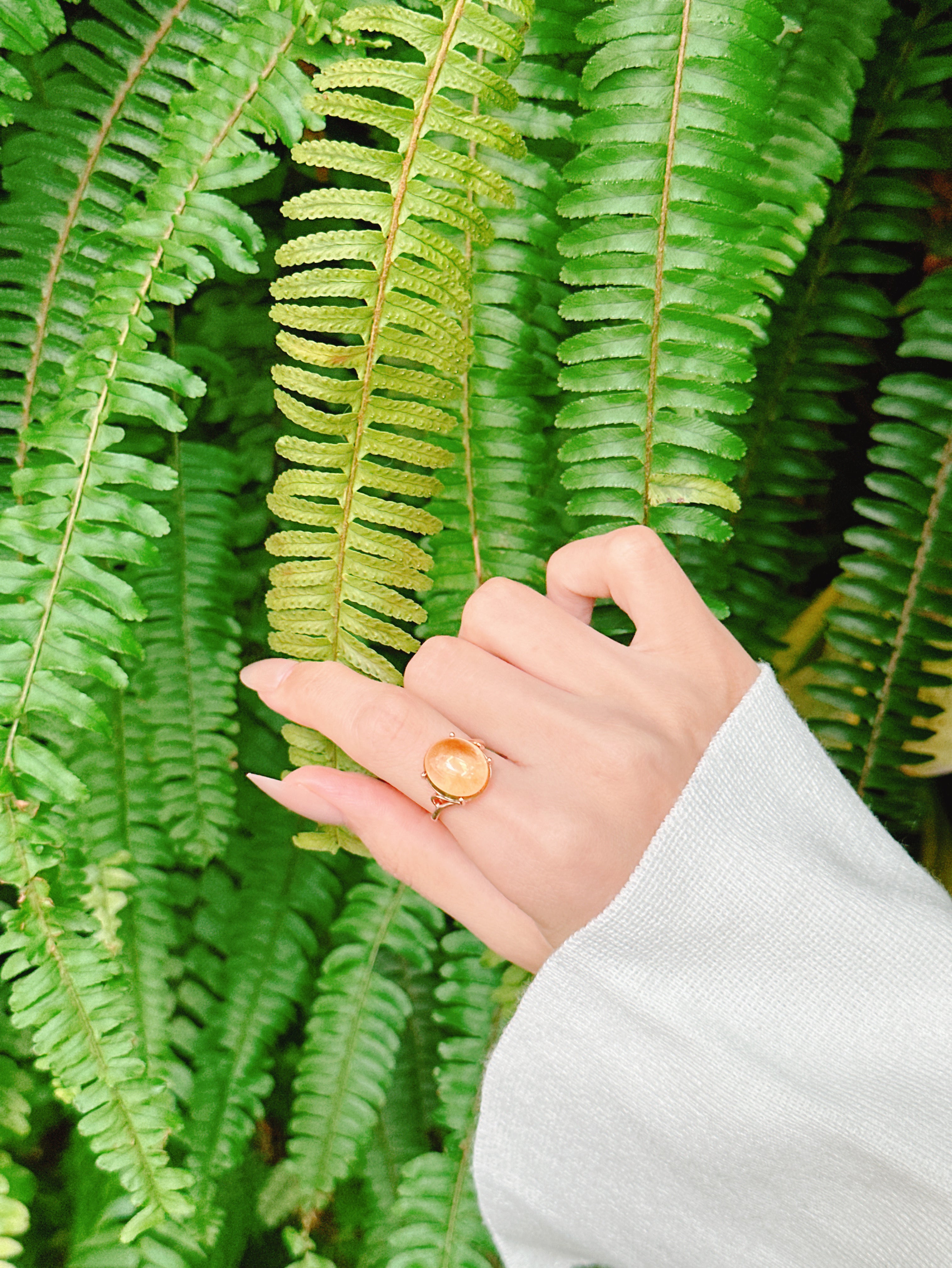 【現貨】橢圓形黃水晶戒指【ST347】