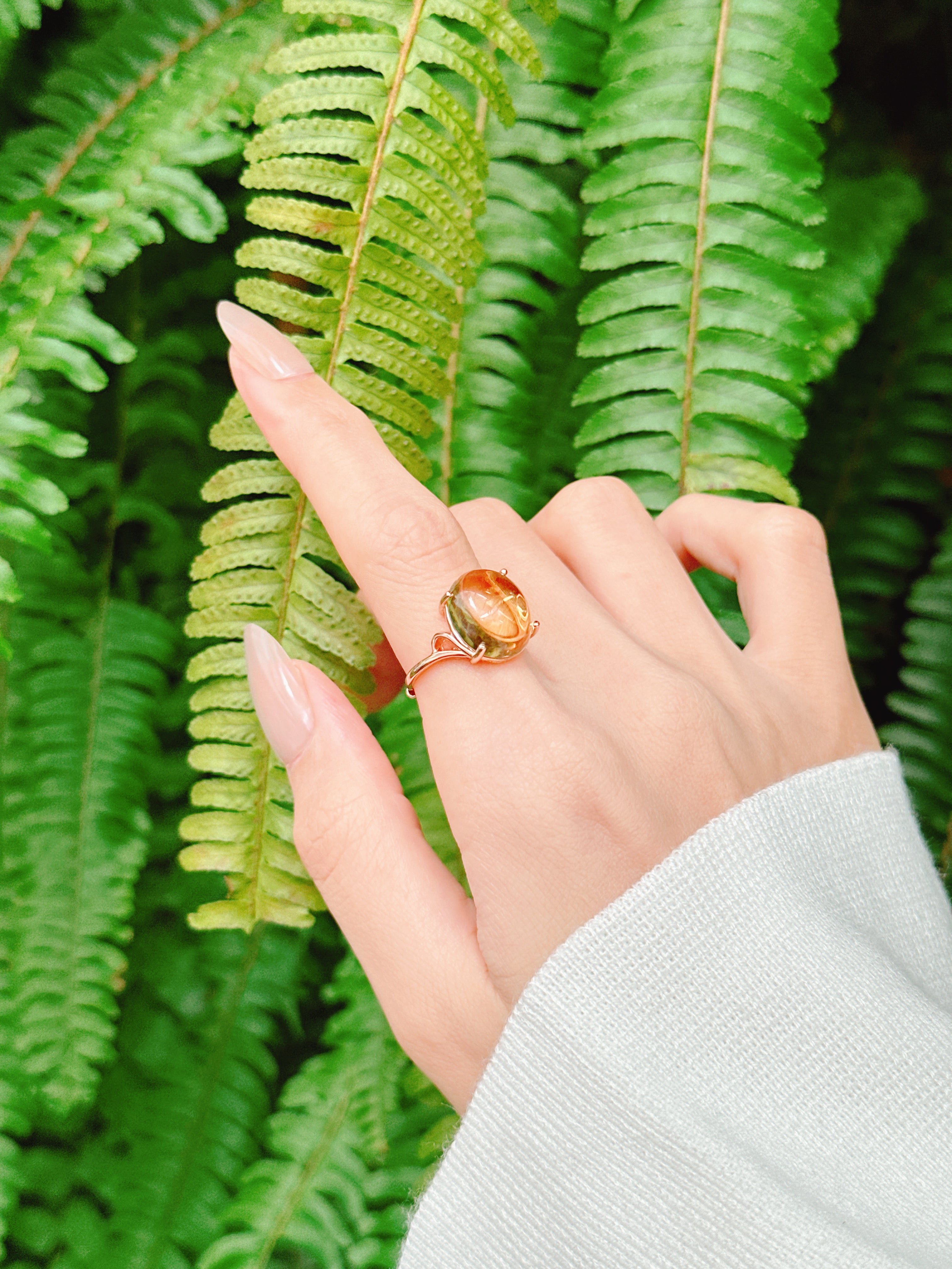 【現貨】橢圓形黃水晶戒指【ST347】