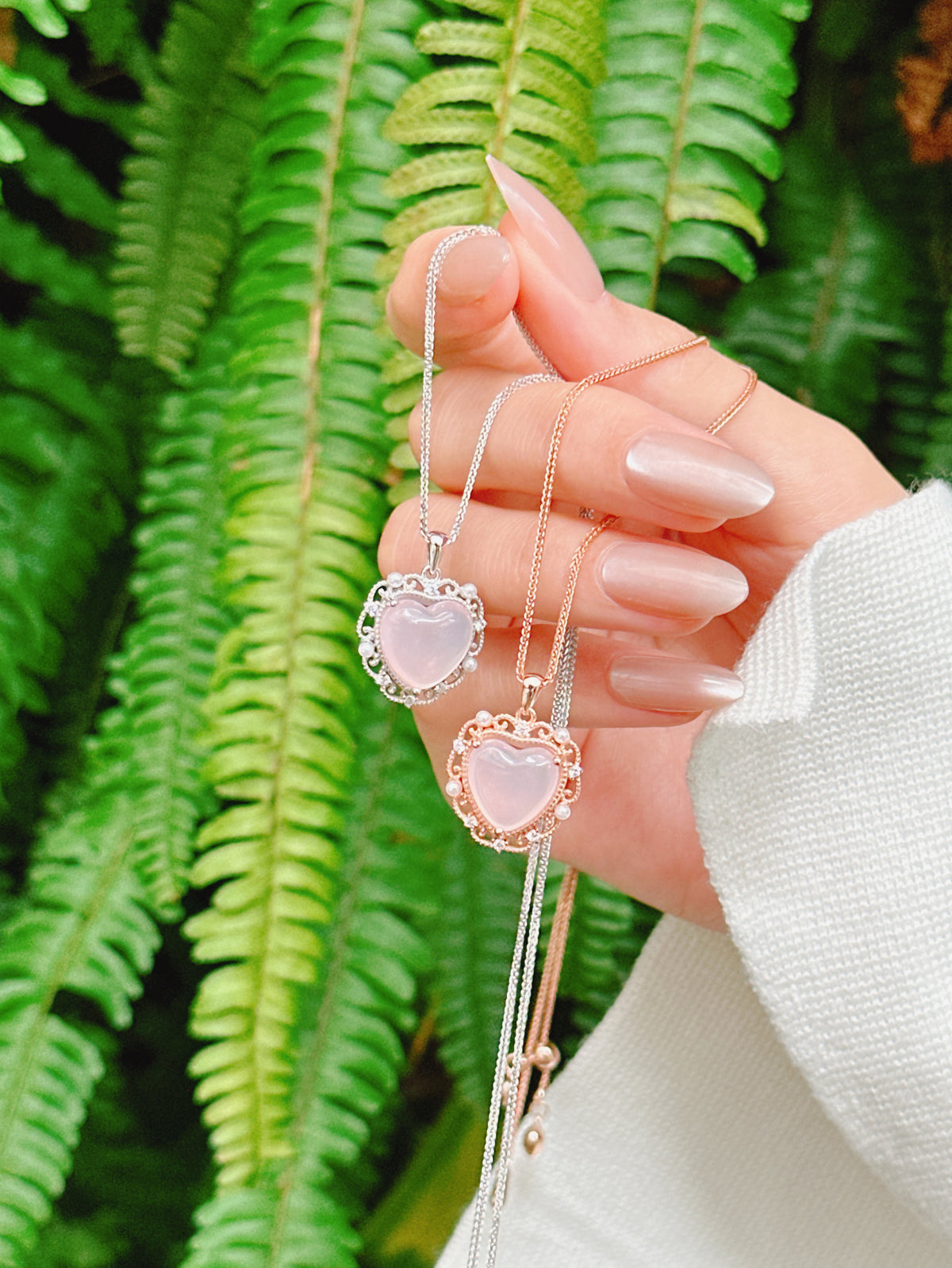 【現貨】愛心型粉水晶吊墜【ST349】