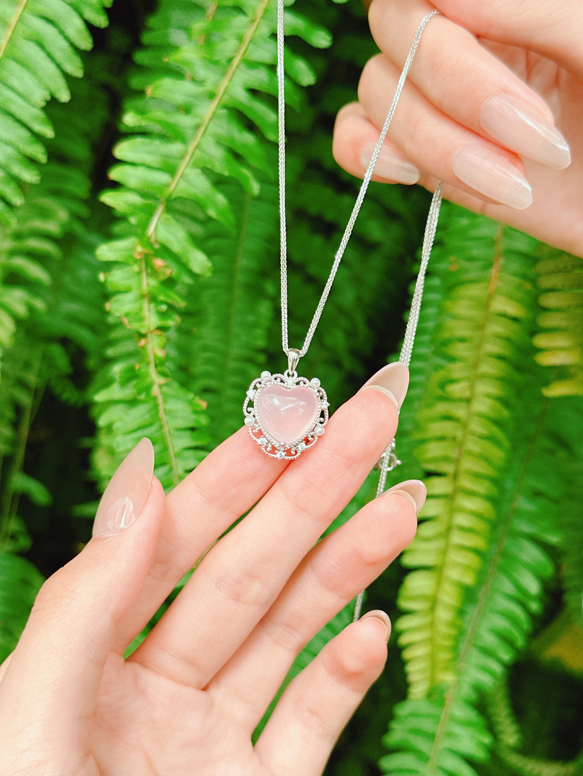 【現貨】愛心型粉水晶吊墜【ST349】