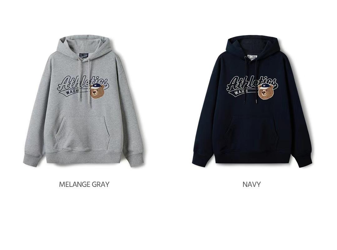 韓國 Who.A.U Steve Patch Hoodie - STT Mall HK 靚太網購 -- Melange Gray / S