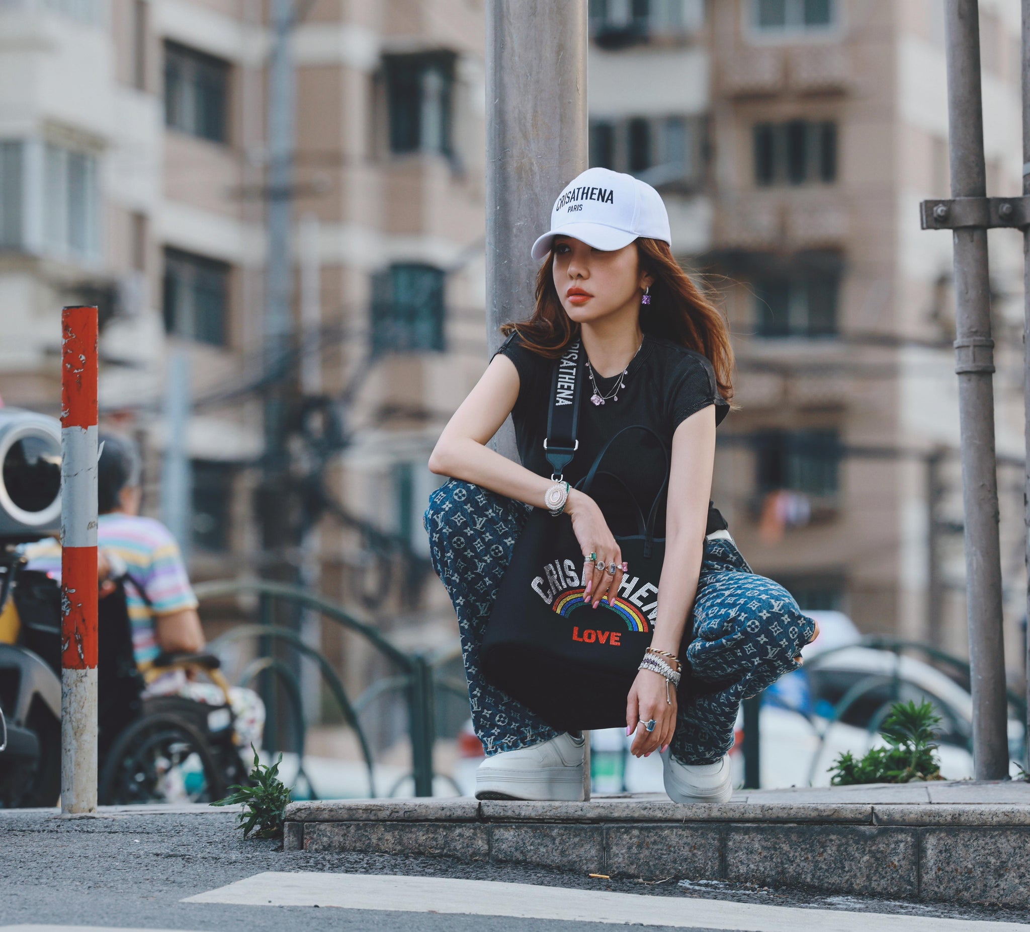 Crisathena Glam RainBow Love Small Tote Bag【SM171】