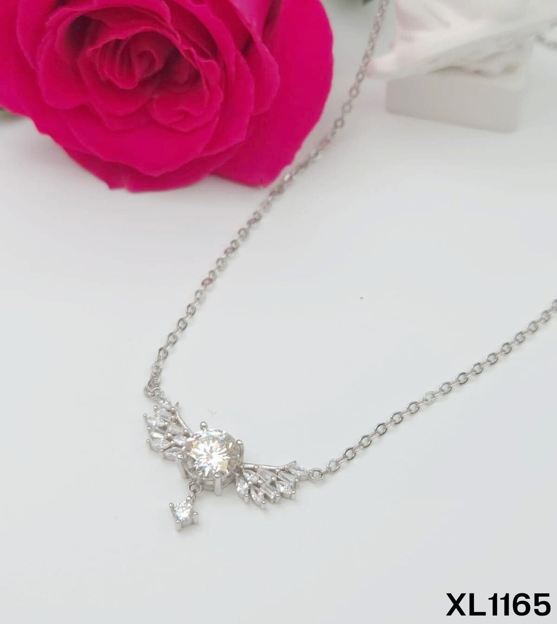 S925銀 莫桑鑽項鏈 XL1165-2Ct【SS832】