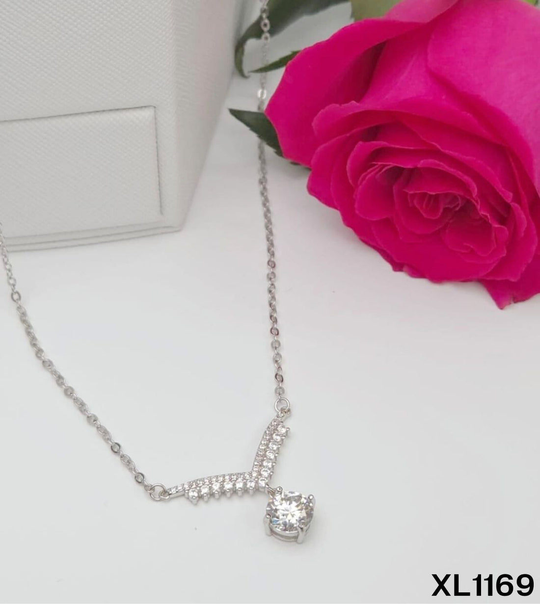 S925銀 莫桑鑽項鏈 XL1169-2Ct【SS828】