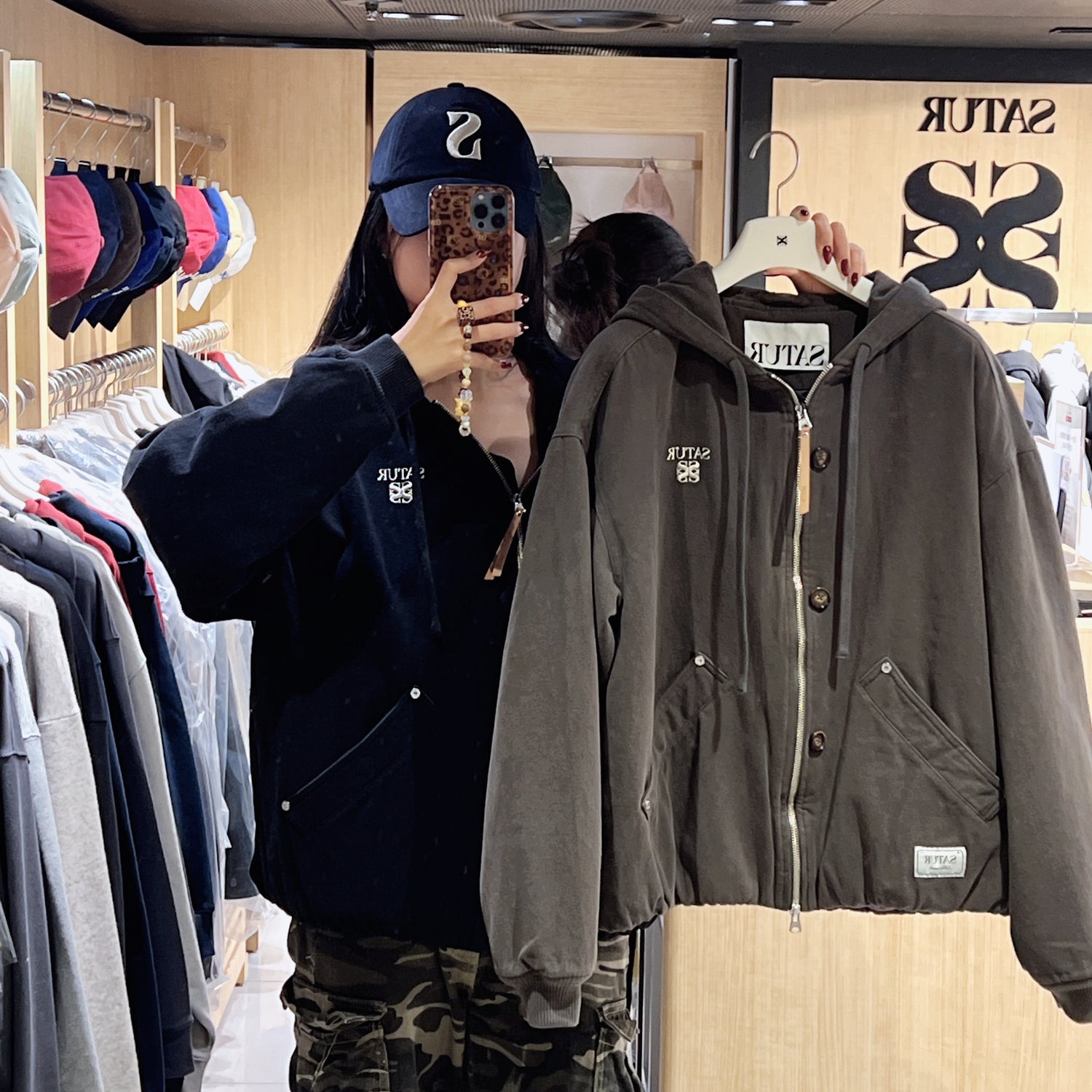 韓國 Satur Theo Padded Hooded Zip-Up【SR209】