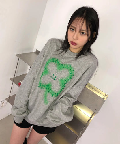 韓國 Mucent Clover Lettering Loose Fit Mtm【MU164】