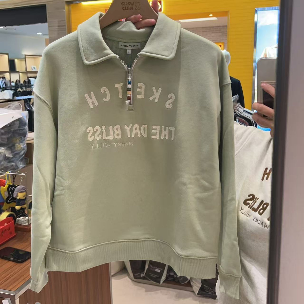 【現貨】韓國 Wacky Willy Women's Lettering Karahaf Zip-Up【WW019】