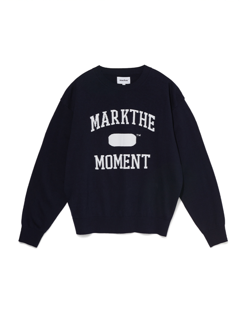 韓國 Markm Mark the Moment Slogan Jacquard Pullover【MA221】