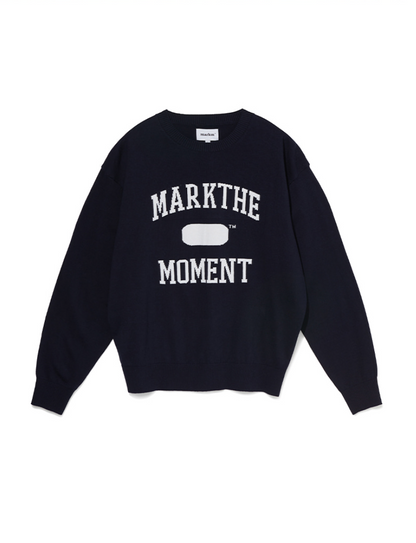 韓國 Markm Mark the Moment Slogan Jacquard Pullover【MA221】