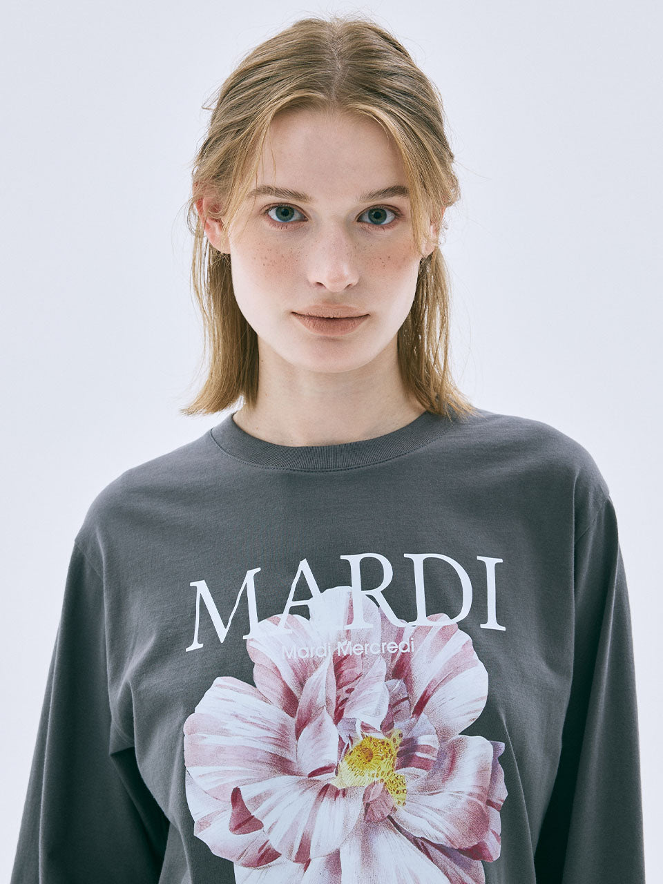 韓國 Mardi Mercredi Tshirt Long Sleeve Roses 01【MM274】