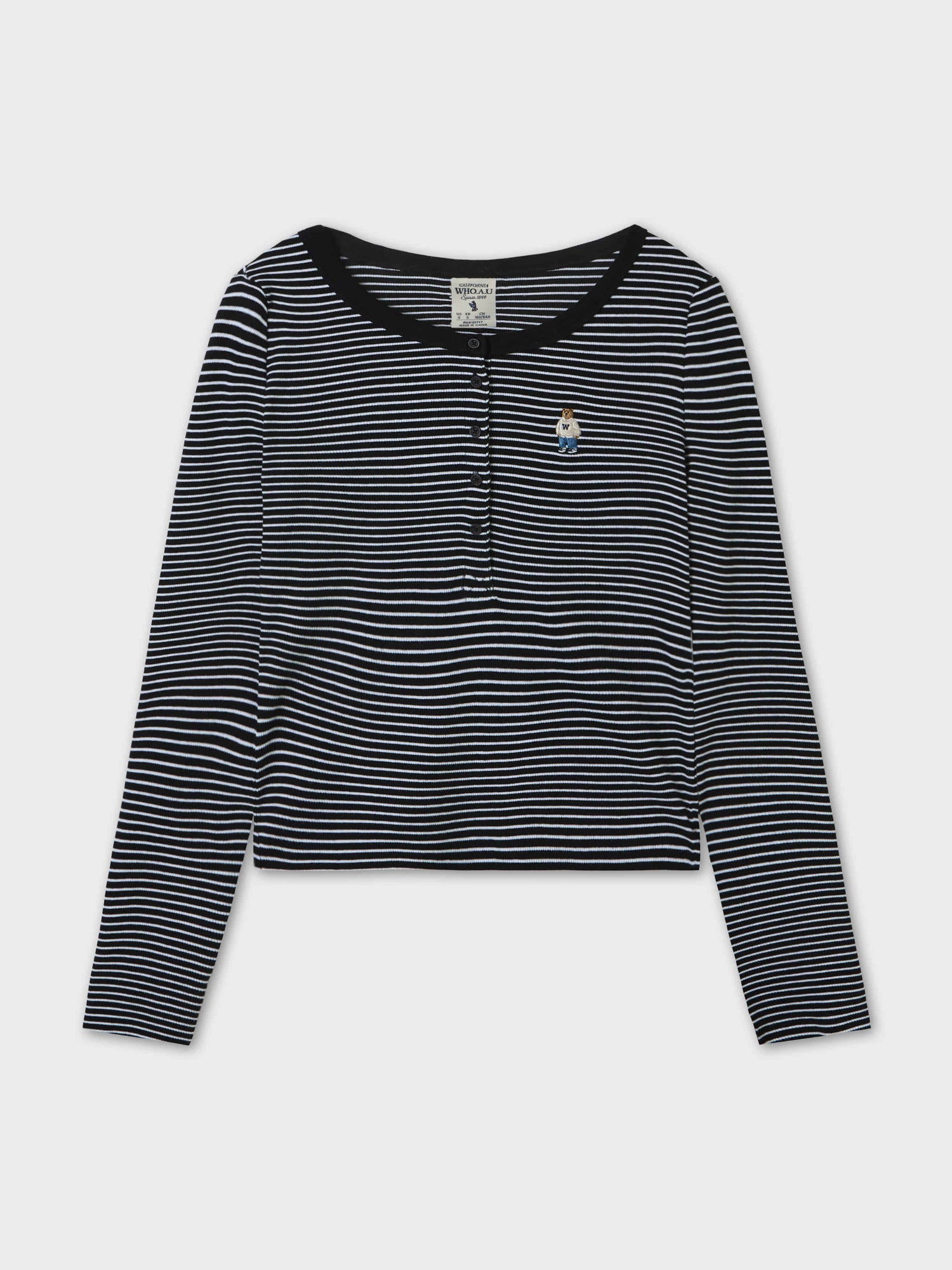 韓國 Who.A.U Steve Henry Neck T-Shirt【WA195】