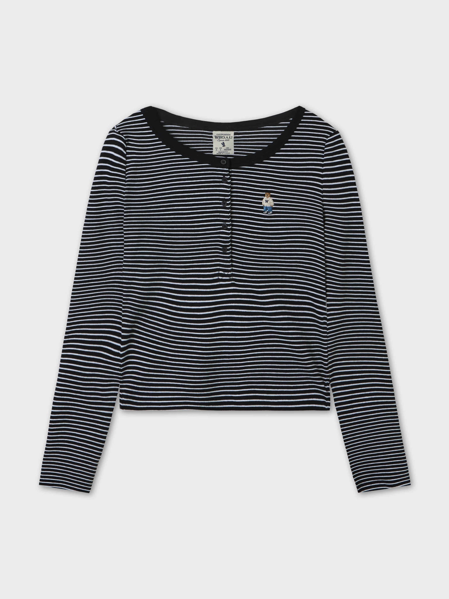 韓國 WhoAU Steve Henry Neck T-Shirt【WA195】