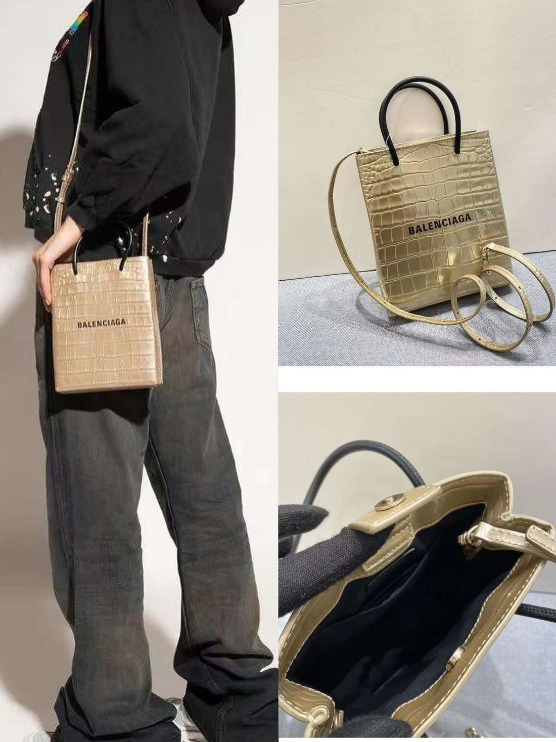 BalenciagaShopping Crossbody Bag 【YS53】  訂金$1,000 總售價 $5298