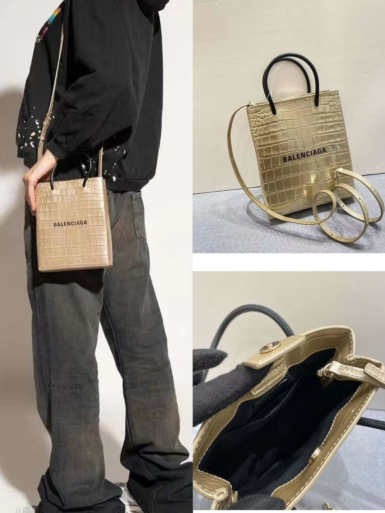 BalenciagaShopping Crossbody Bag 【YS53】  訂金$1,000 總售價 $5298