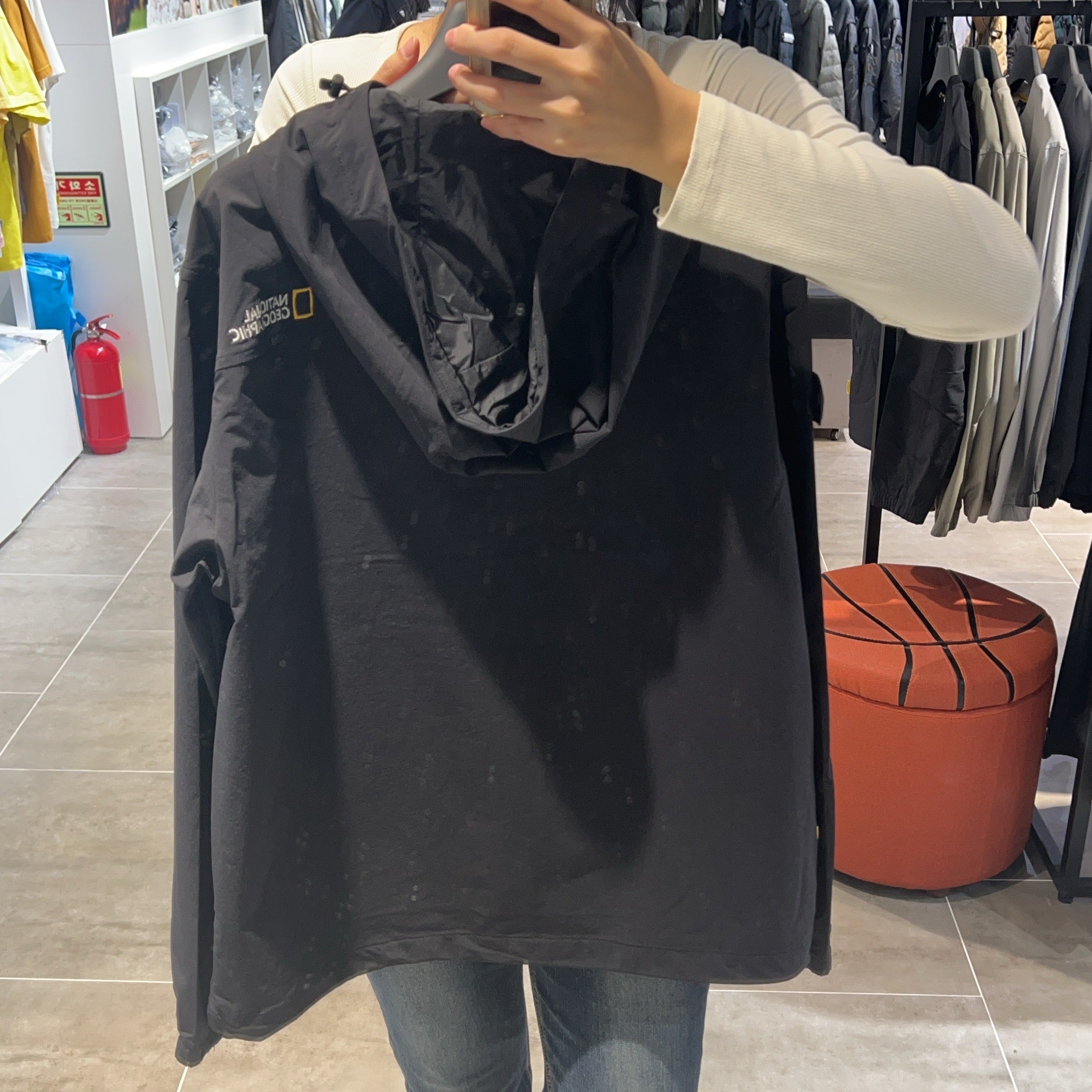 韓國 National Geographic Unisex Archelon Woven Stretch Training Hoodie Anorak【NG328】