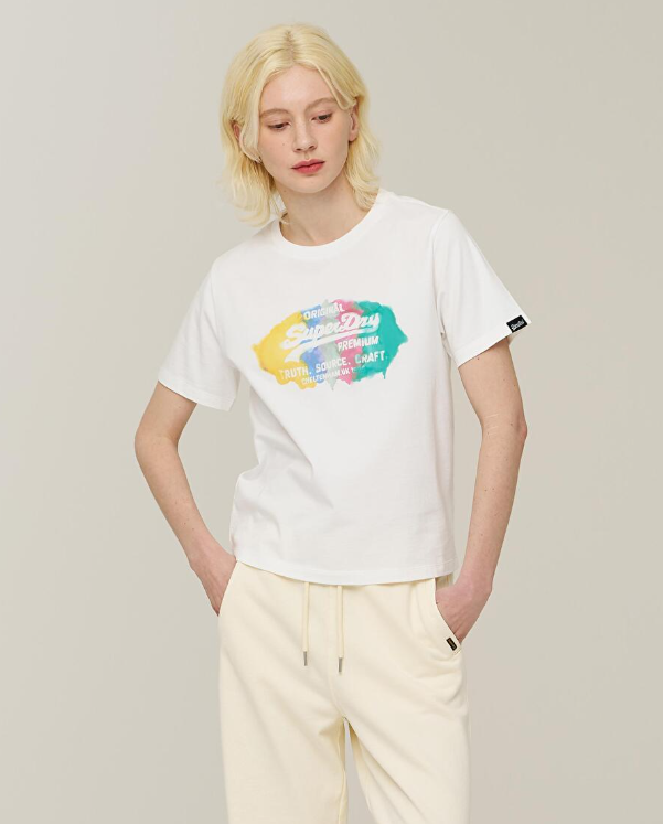 韓國 Superdry Watercolor Graphic T-Shirt【SU041】