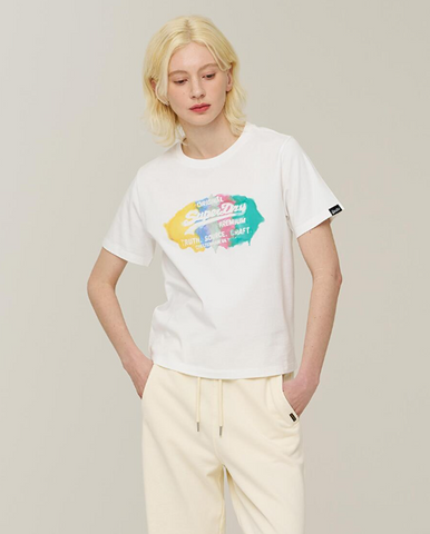 韓國 Superdry Watercolor Graphic T-Shirt【SU041】