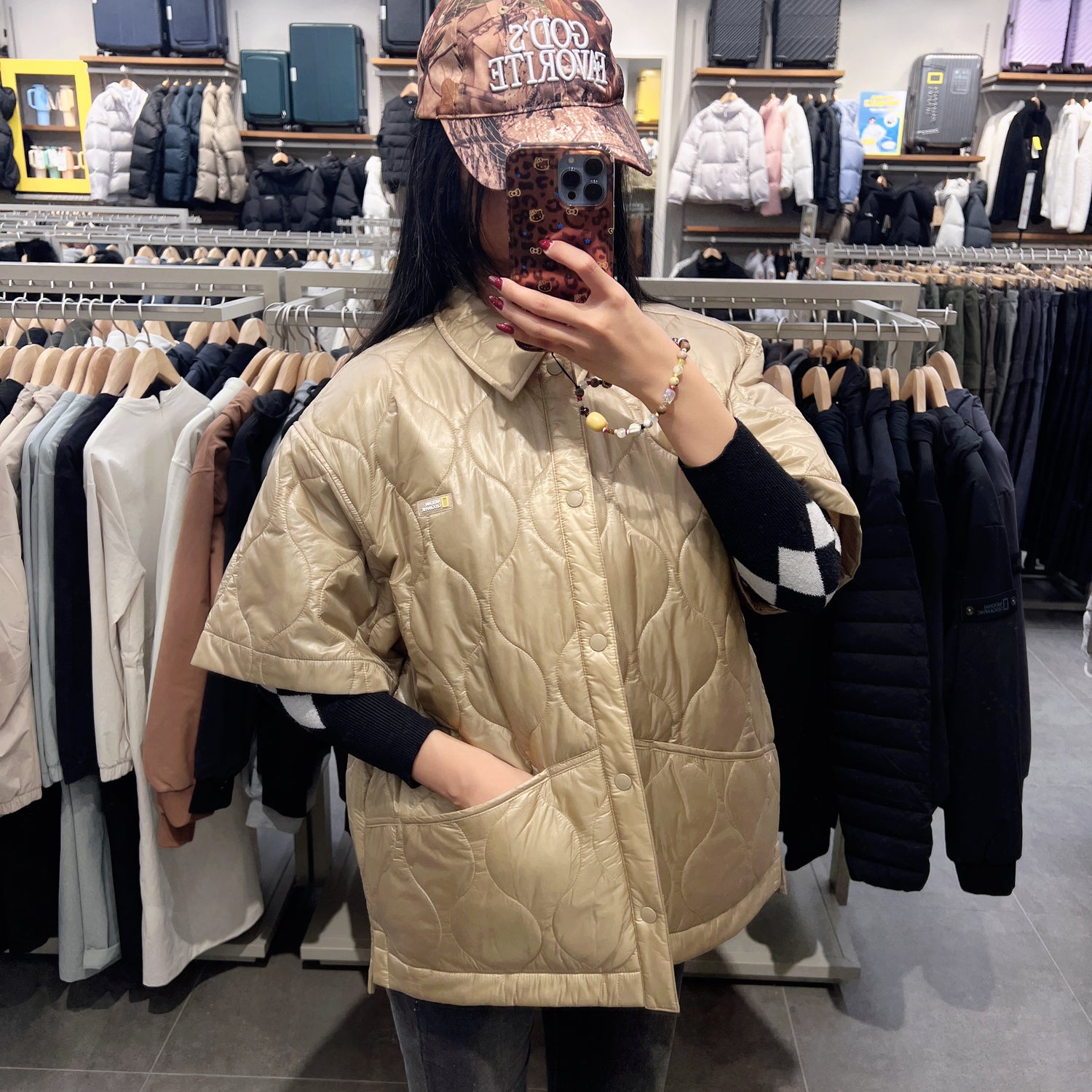 韓國 National Geographic NRN Lightweight Quilted Short Sleeve Shirt【NG228】