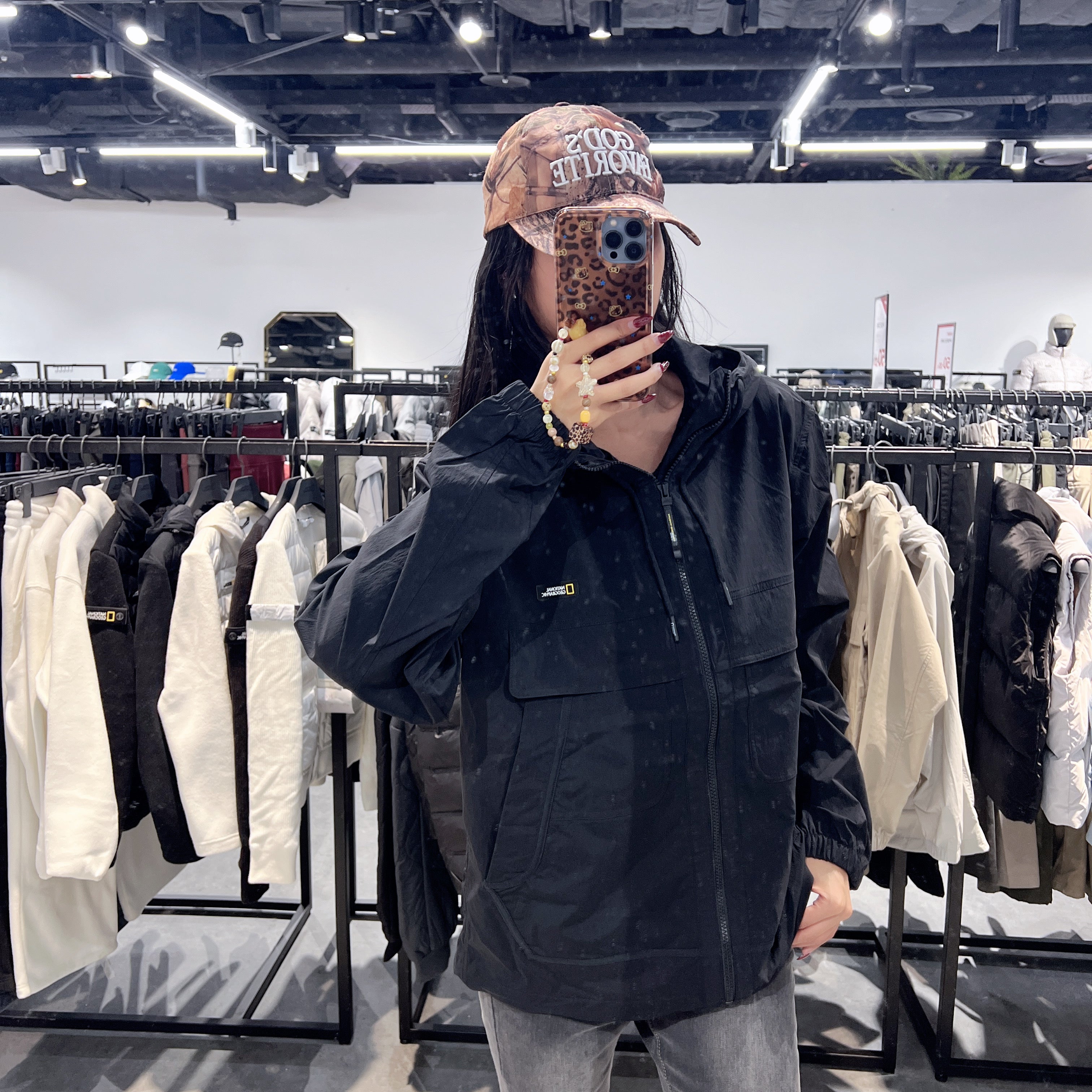 韓國 National Geographic Moose Pocket Woven Training Jacket【NG090】