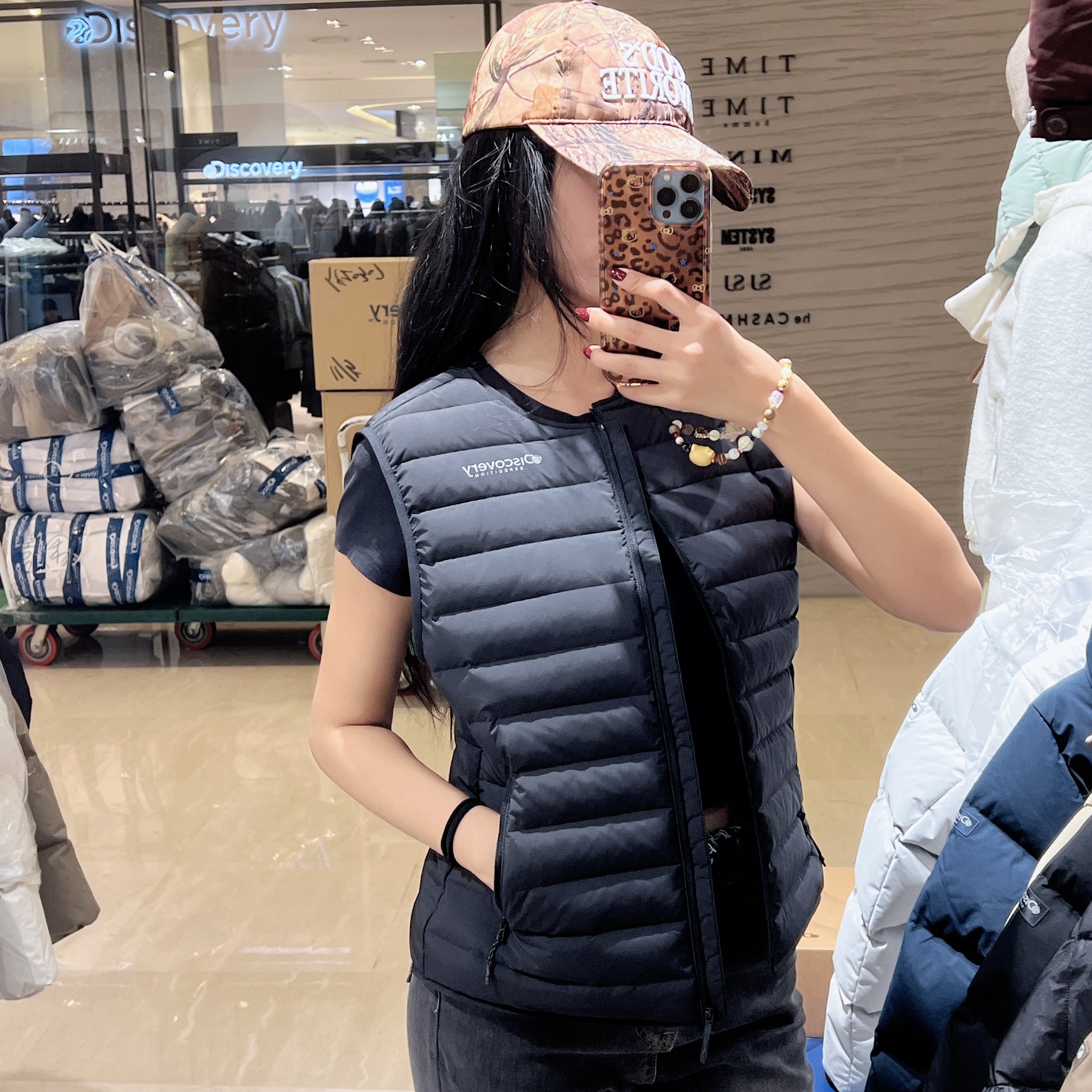 韓國 Discovery Women's Pixieber G Tube Down Padded Vest【DY072】