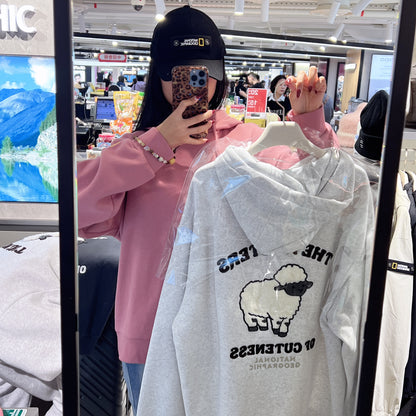 韓國 National Geographic Animal Graphic Semi-Overfit Hoodie【NG156】