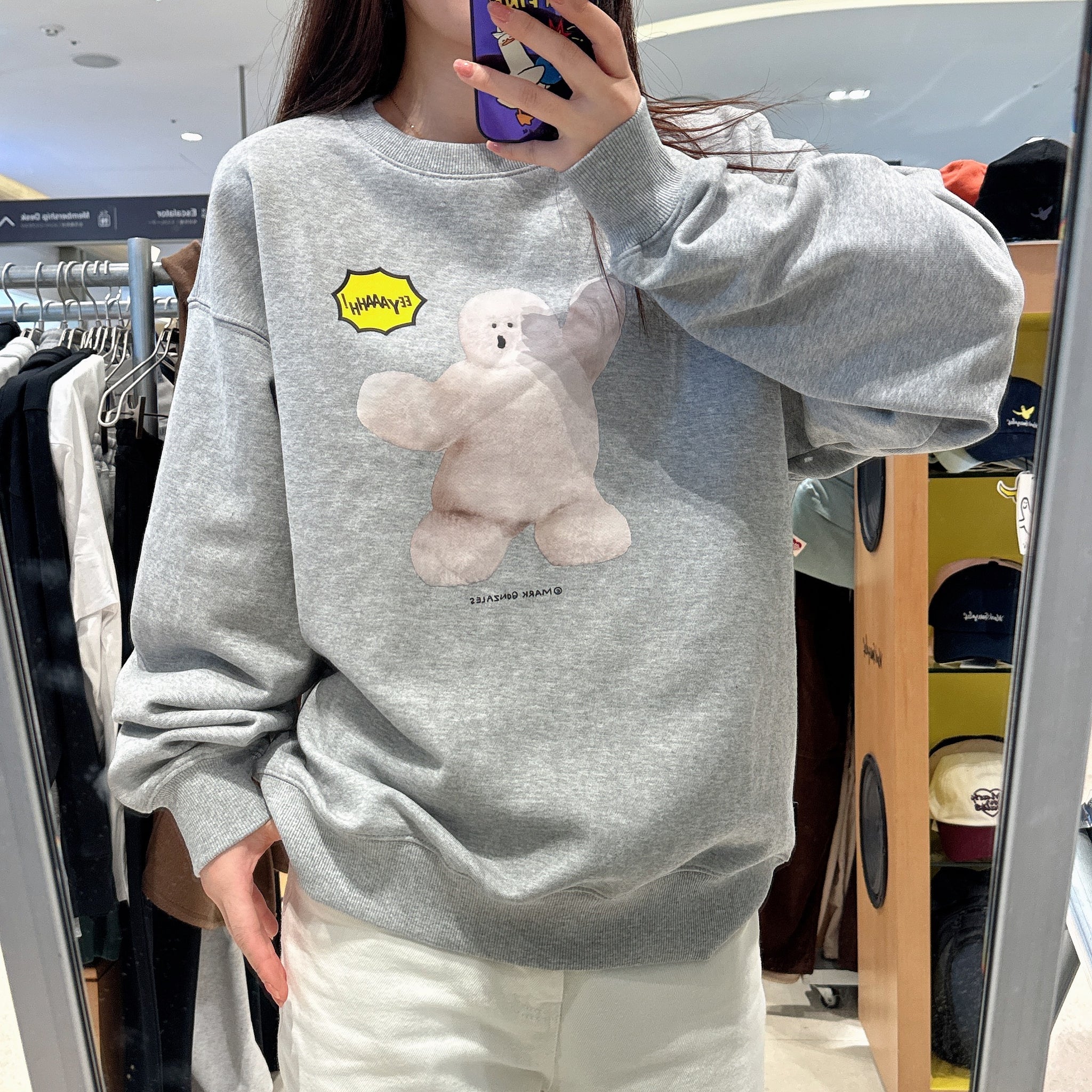 韓國 Mark Gonzales Shumu Posing Graphic Sweatshirt【MG205】