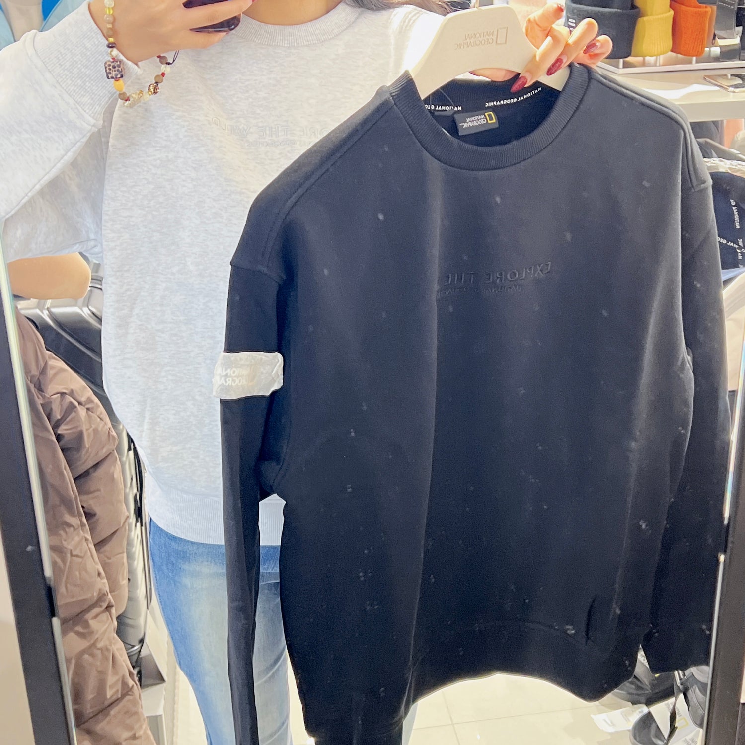 韓國 National Geographic Unisex Lutra Semi-Overfit Long Sleeves【NG140】