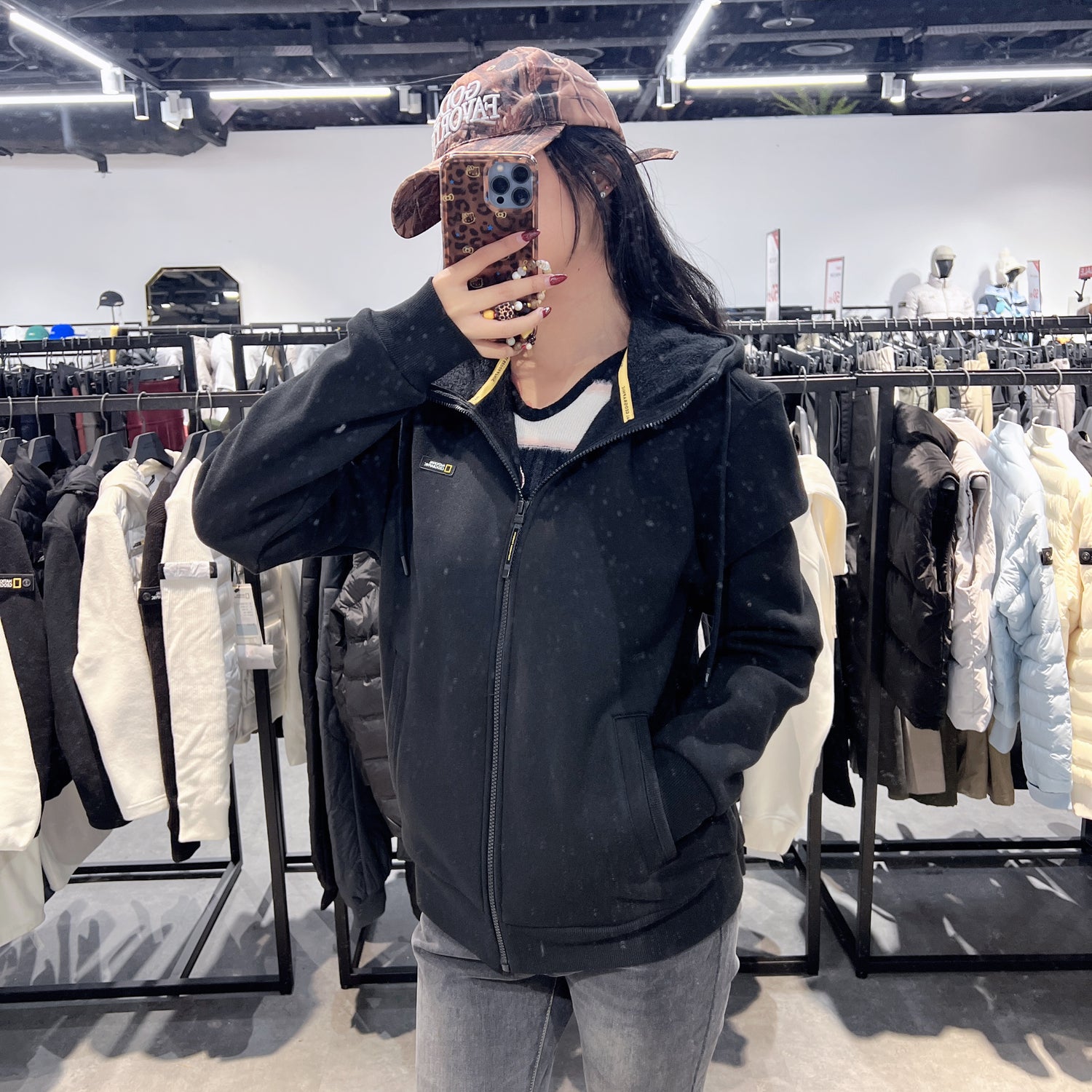 韓國 National Geographic Pintail Fleece Fleece Training Hoodie Zip-Up【NG093】