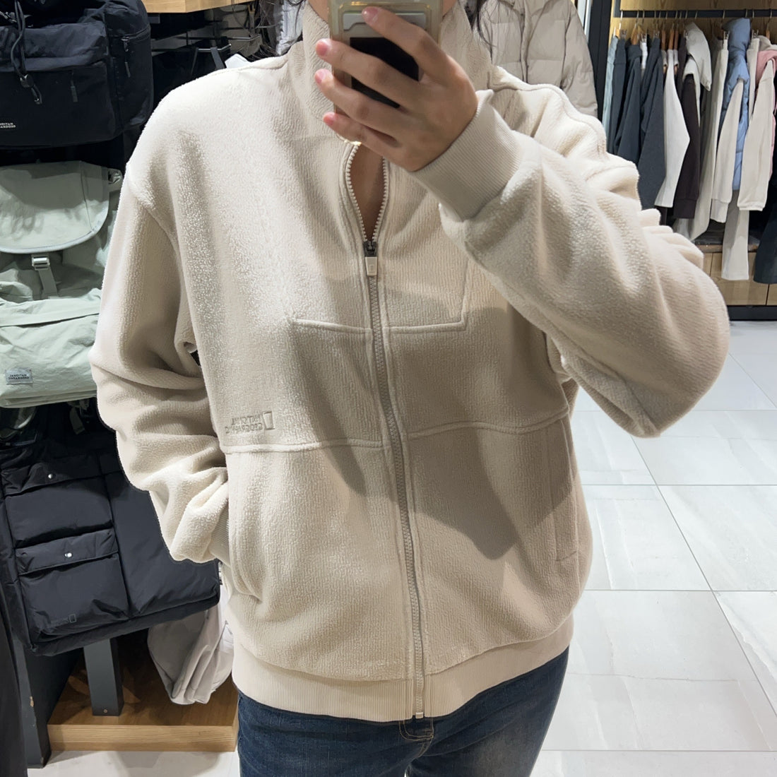 韓國 National Geographic Modified Fleece High Neck Zip-Up【NG311】