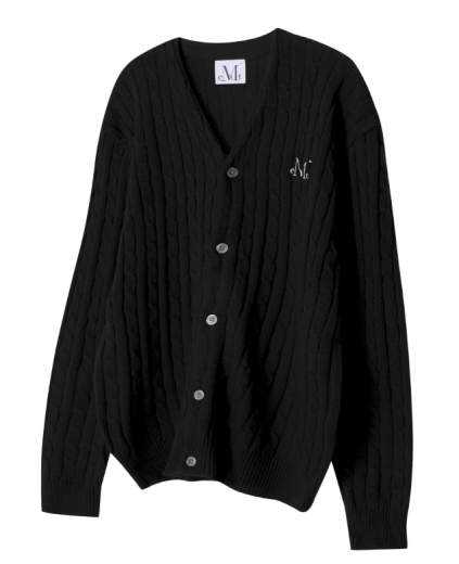 韓國 Mucent Helmsley V-Neck Cable Knit Cardigan【MU182】