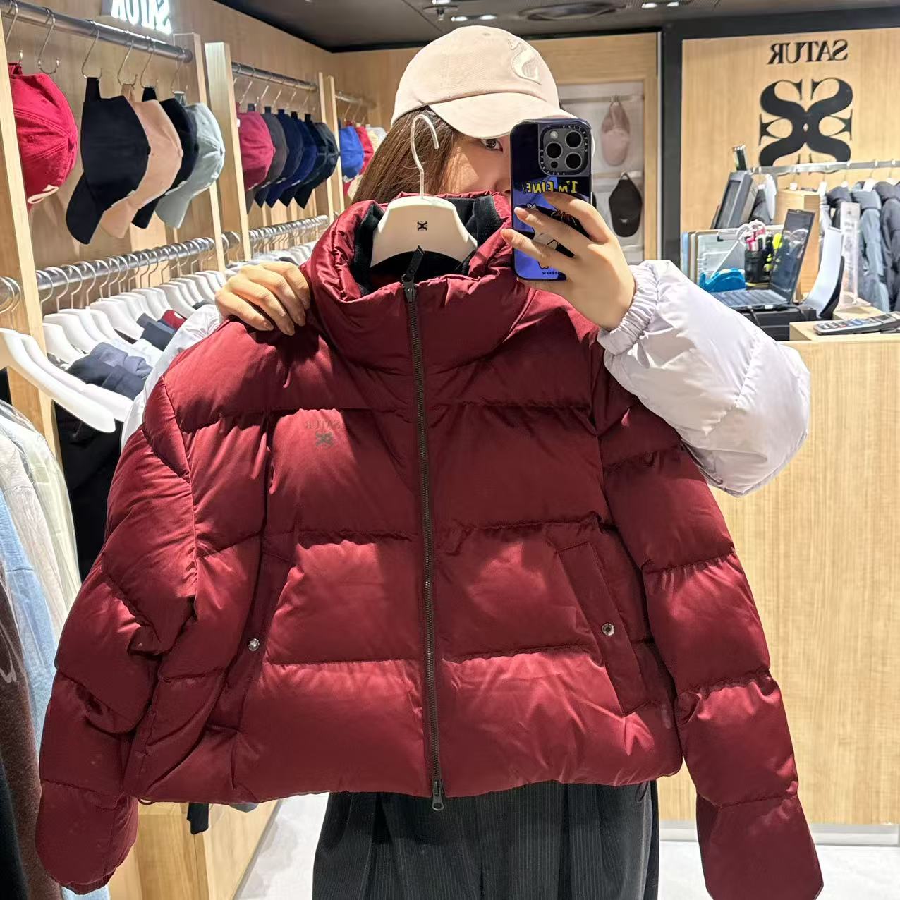 韓國 Satur Lauren Crop Duck Down Padding (鴨絨)【SR180】