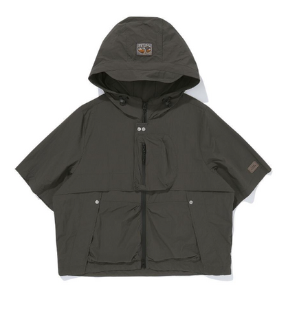 韓國 BBC Rivet Hoodie Short Sleeve Jacket【BC087】