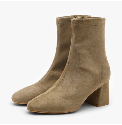 韓國 Sappun Blatty Basic Socks Ankle Boots (6cm)【AU006】