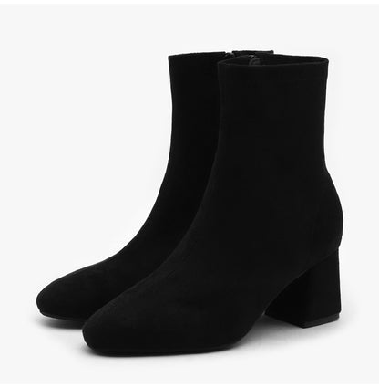 韓國 Sappun Blatty Basic Socks Ankle Boots (6cm)【AU006】