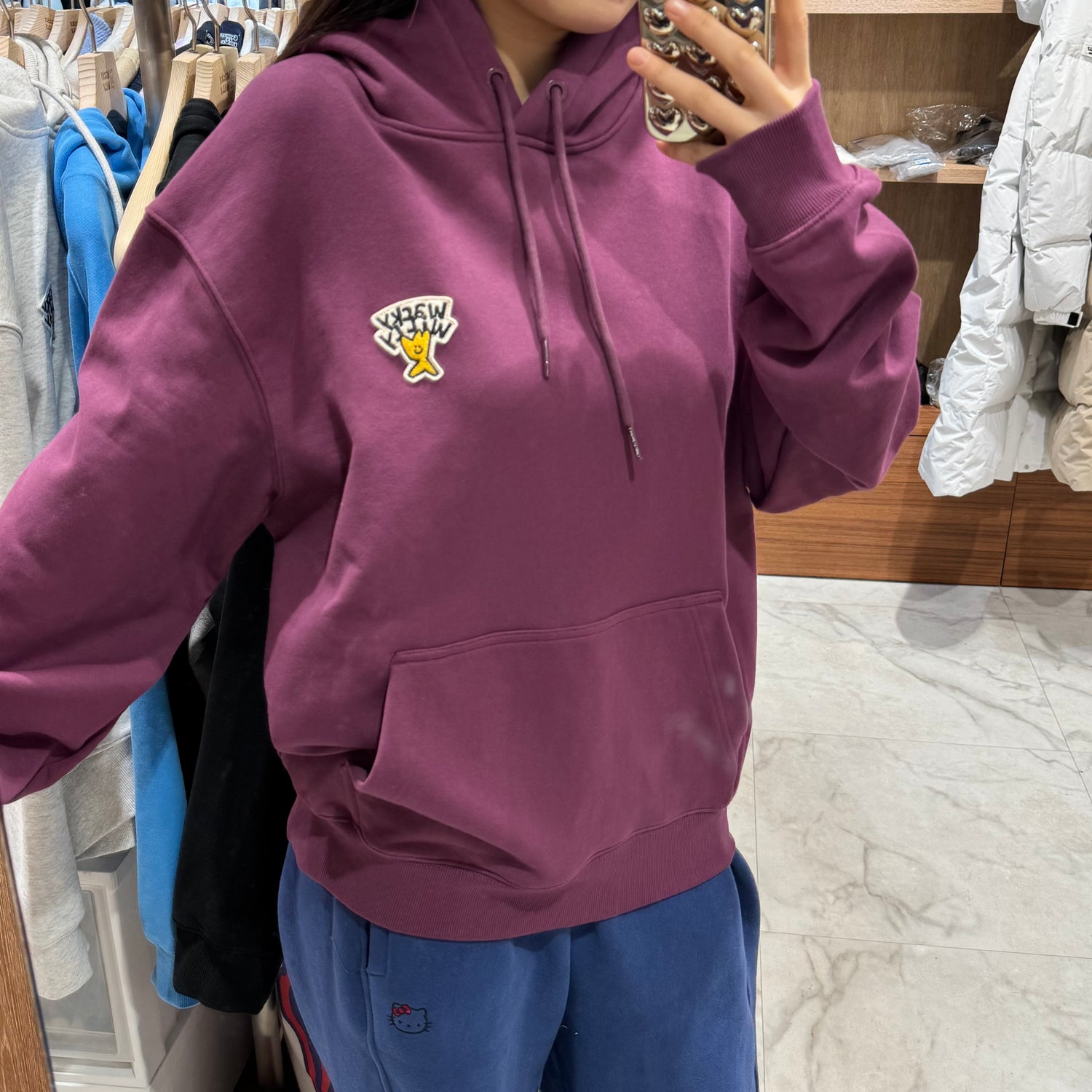 韓國 Wacky Willy Basic Logo Wappen Hoodie【WW056】 - STT Mall HK 靚太網購