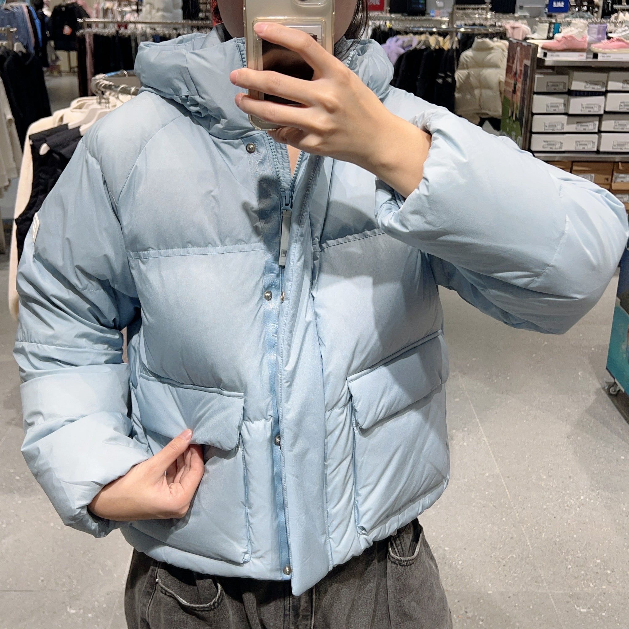 韓國 FILA Ripstop Pocket Hooded Down (鵝絨)【FA007】