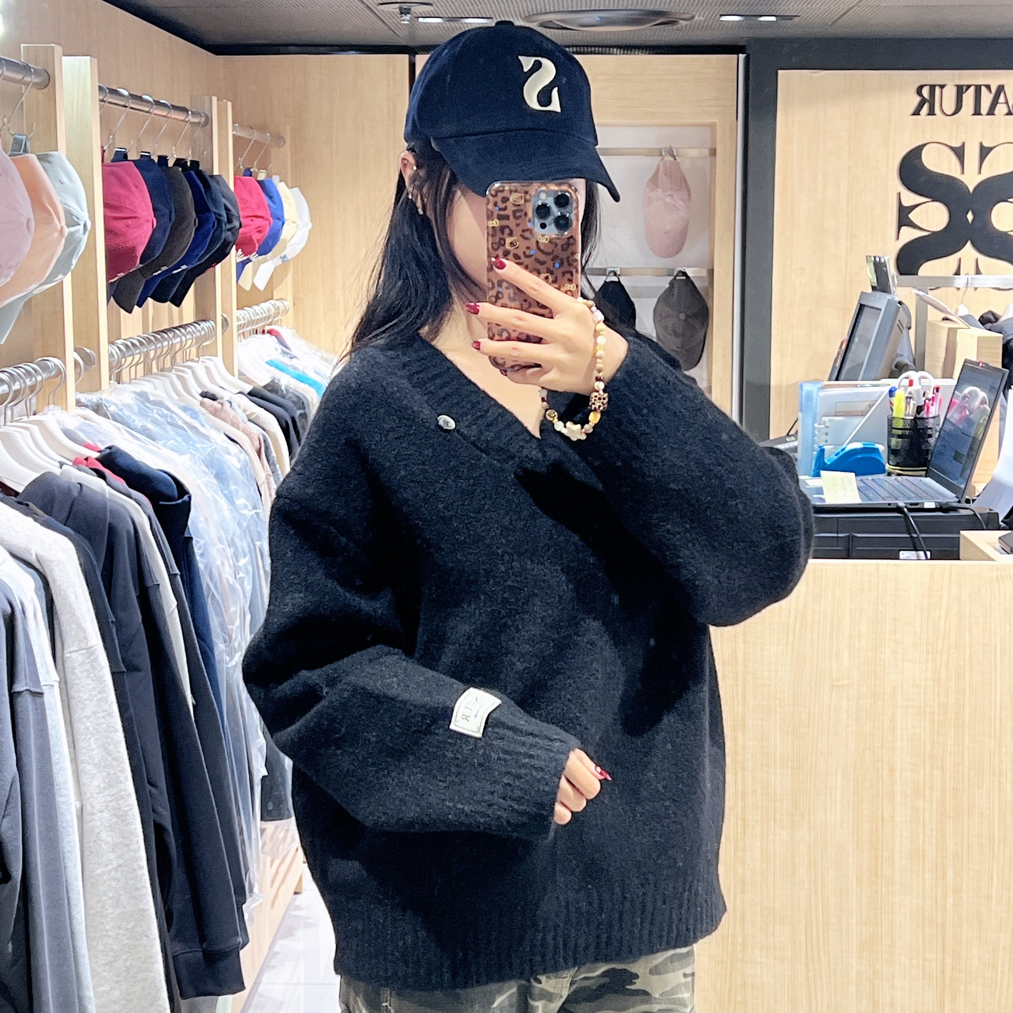 韓國 Satur Essen Two-Tone Mohair Blend Knit【SR189】