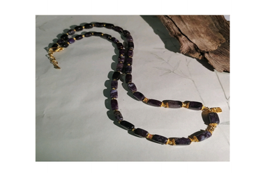 老油紫設計款銀項鍊【SE872】