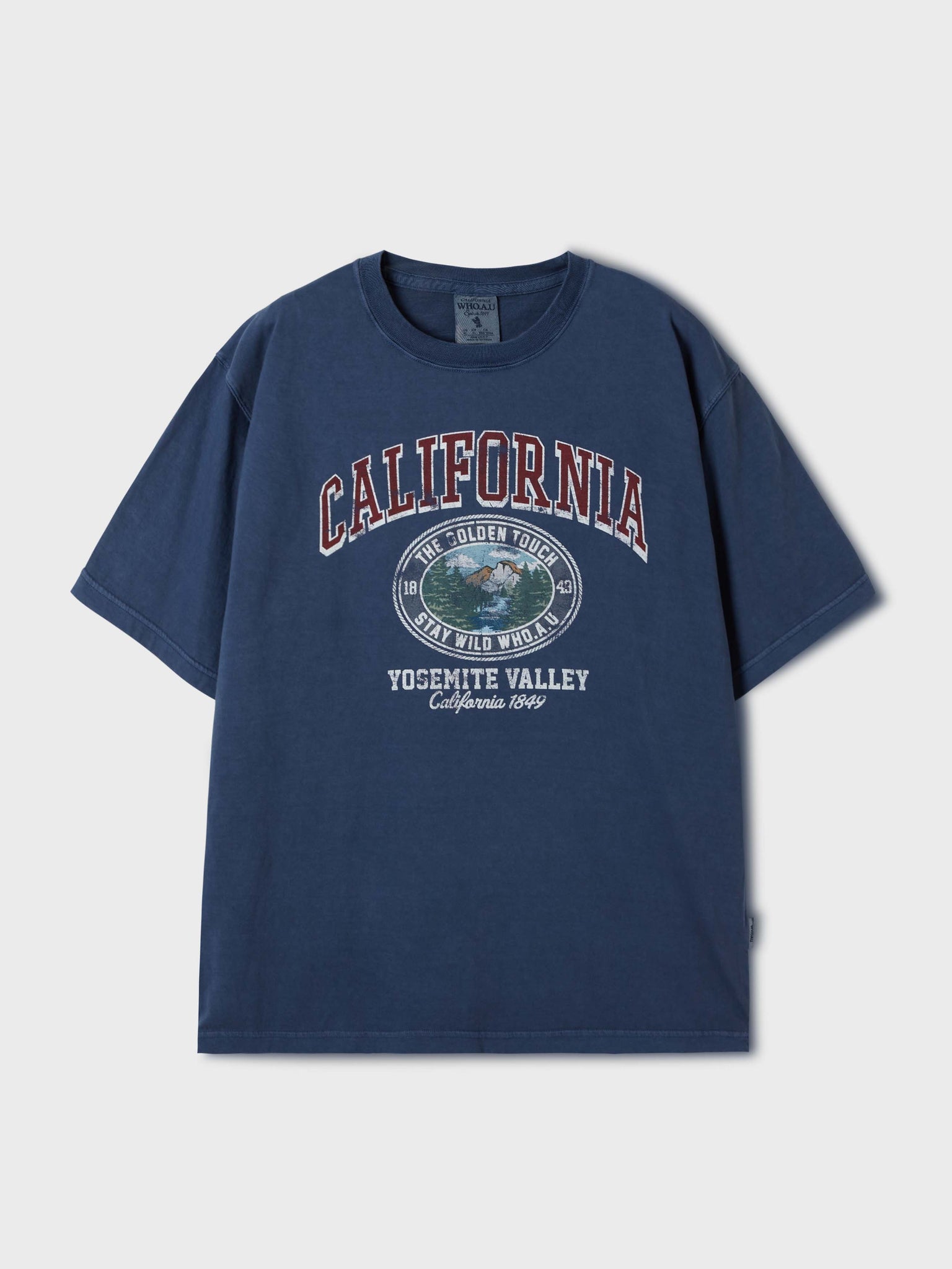 韓國 WhoAU California Dyed Graphic T-shirt【WA143】