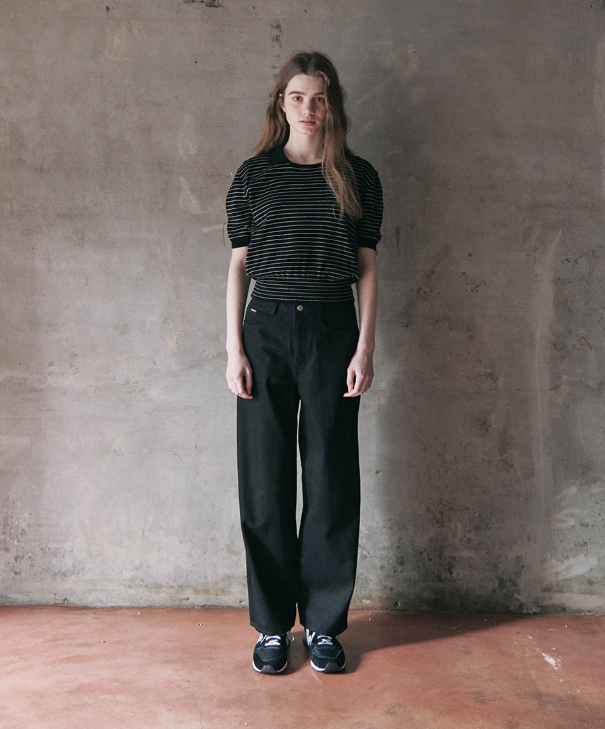 韓國 Markm Women's Striped Collar Knit【MA155】