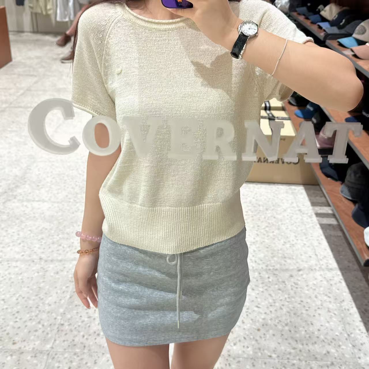 韓國 Covernat Women's Boucle Raglan Half Knit【CO044】