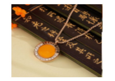 琥珀老蜜蠟圓餅吊墜 23*23mm【SE622】