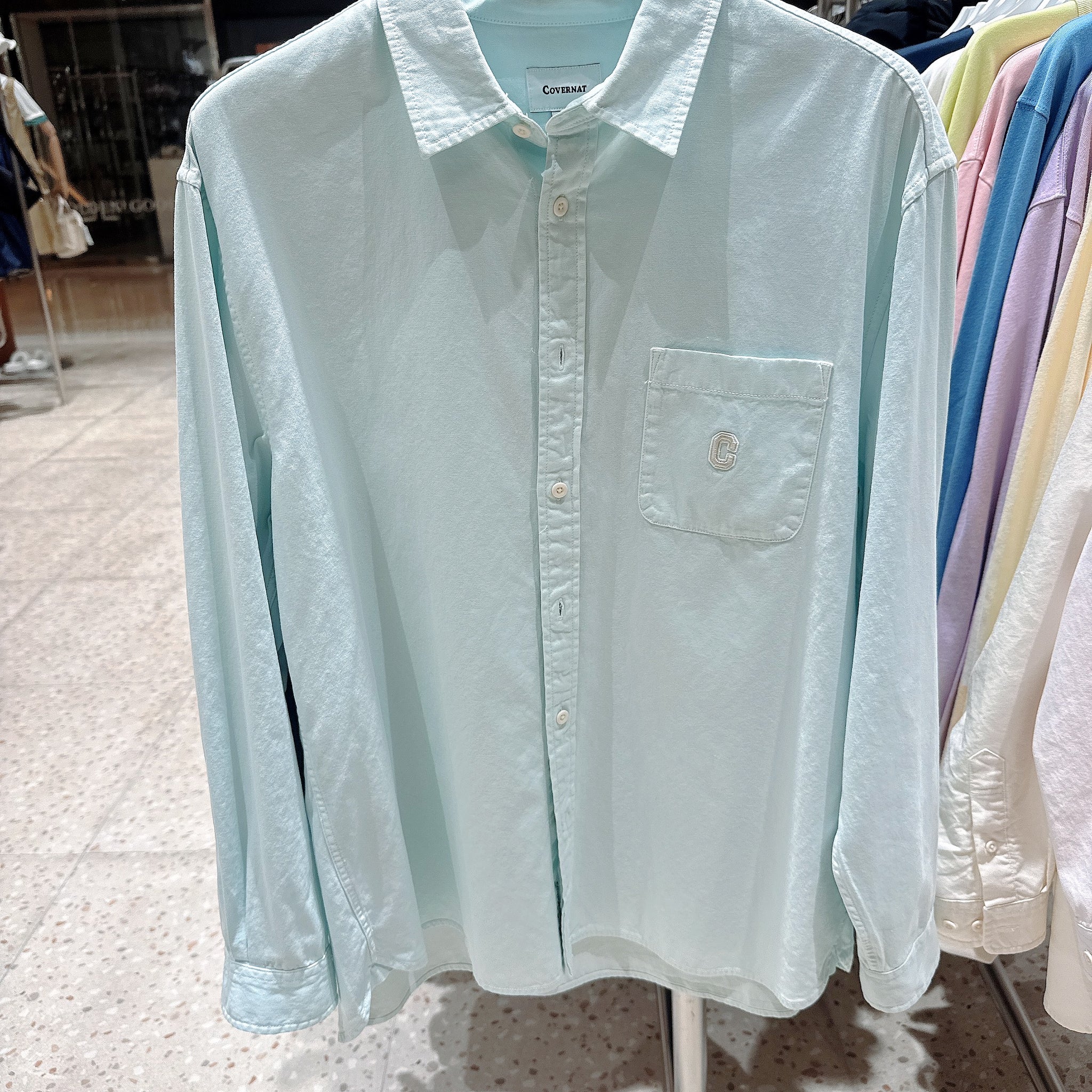 韓國 Covernat C Logo Dyed Oxford Shirt【CO093】