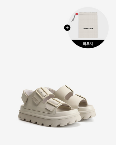 韓國 Hunter Women's Light Algae Foam Buckle Platform Sandal【HR030】