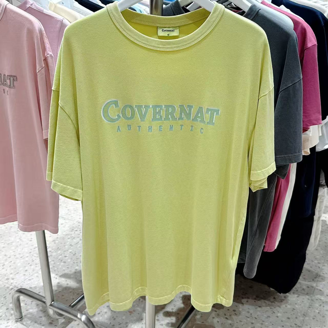 韓國 Covernat Neon Logo Dyed T-Shirt【CO061】
