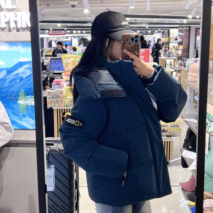 韓國 National Geographic Glossy Short-Length Hoodie Down Jumper【NG130】