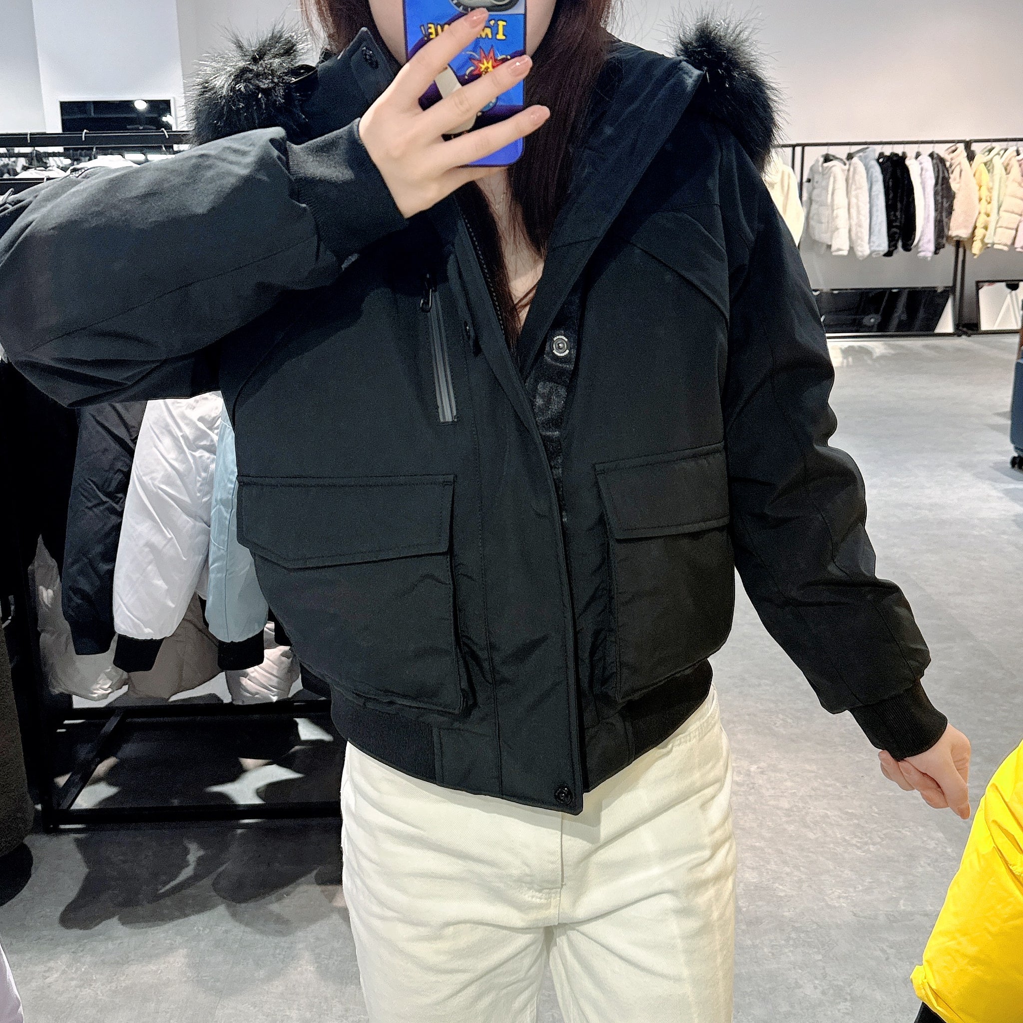 韓國 National Geographic Men's and Women's Fur Trimmed Hoodie Down Jumper (鴨絨)【NG117】